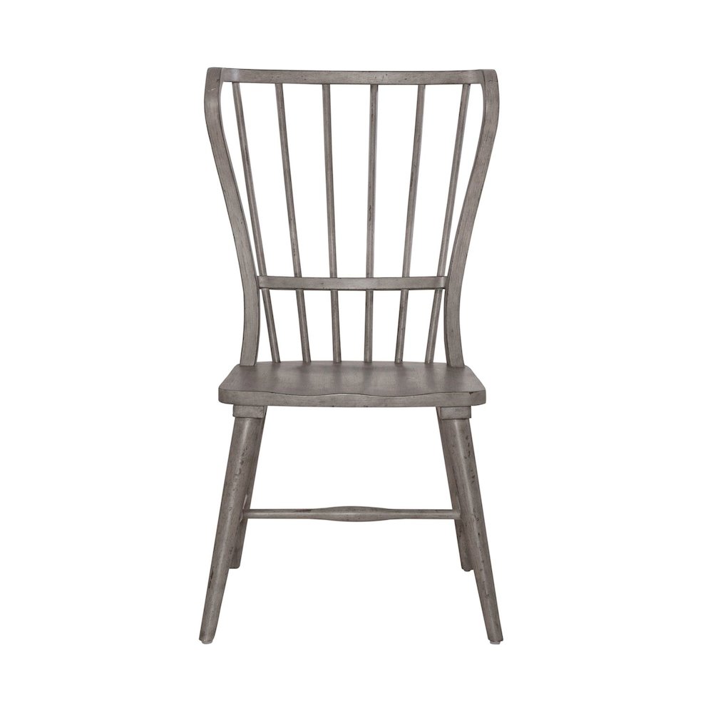 River Place Windsor Back Side Chair (RTA) - Set of 2 - Riverstone Gray &
