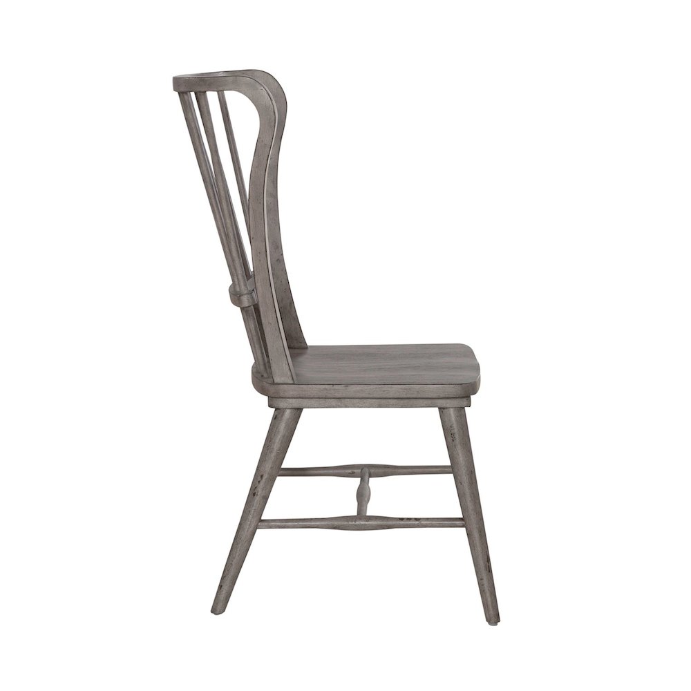 River Place Windsor Back Side Chair (RTA) - Set of 2 - Riverstone Gray &