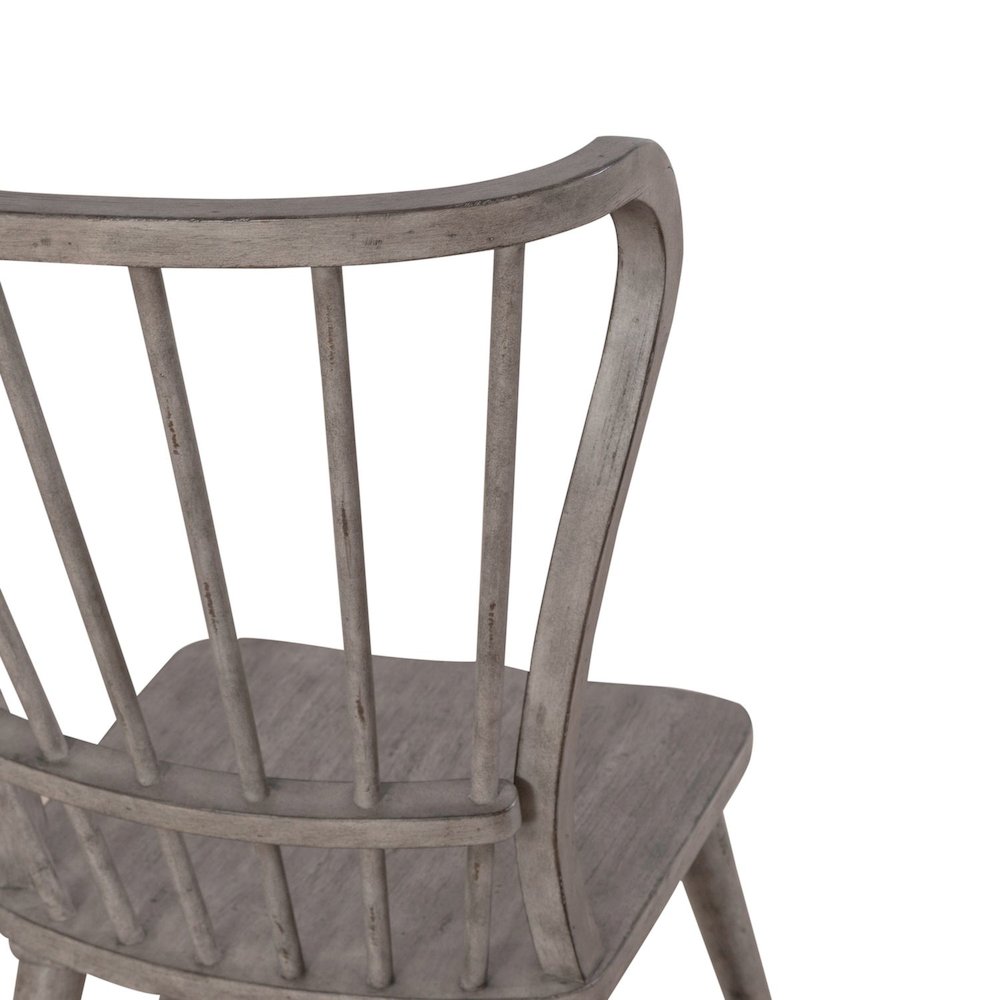 River Place Windsor Back Side Chair (RTA) - Set of 2 - Riverstone Gray &