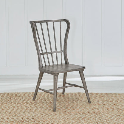 River Place Windsor Back Side Chair (RTA) - Set of 2 - Riverstone Gray &