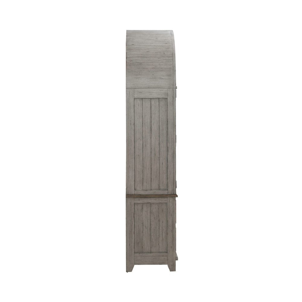River Place Bunching Curio Set - Riverstone Gray & Tobacco Wood