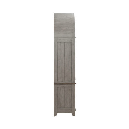 River Place River Place Curio Cabinet - Riverstone Gray & Tobacco