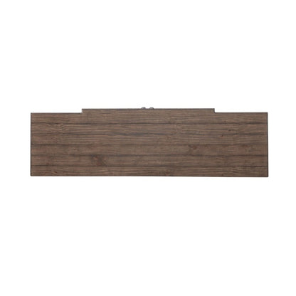 River Place Breakfront Server - Riverstone Gray & Tobacco Wood