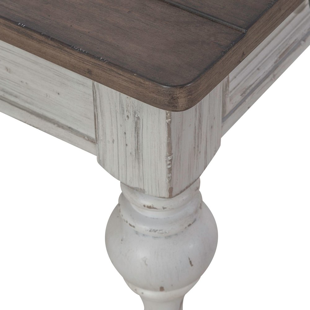 River Place Living Room End Table - Riverstone White & Tobacco