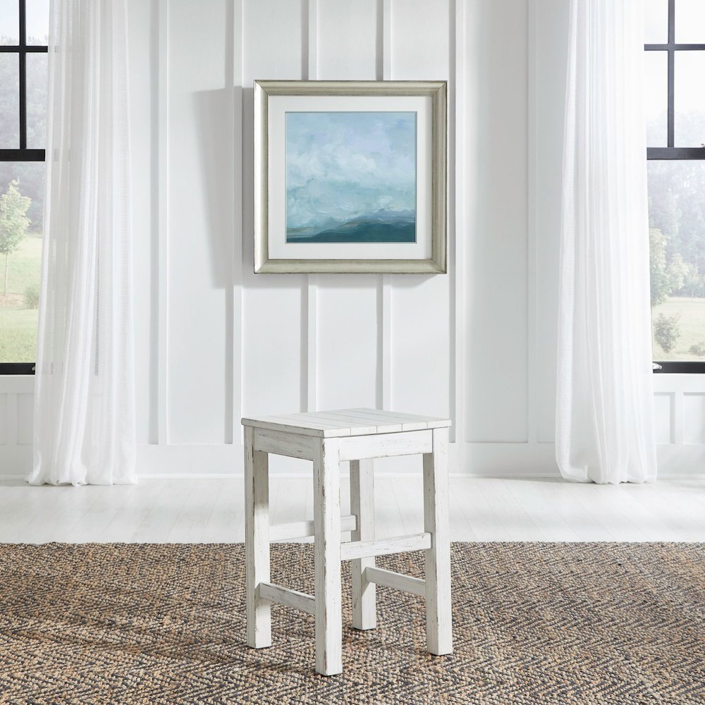 River Place Counter Height Swivel Stool  - Riverstone White