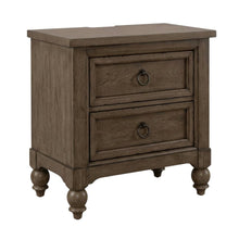 Dusty Taupe Nightstand with Charging Station and Modern Design