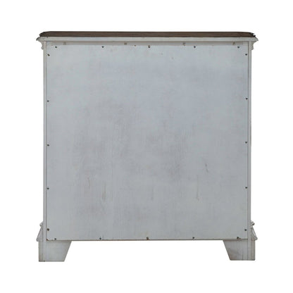 Accent Cabinet European Home Storage - Antique White & Weathered Bark Oak