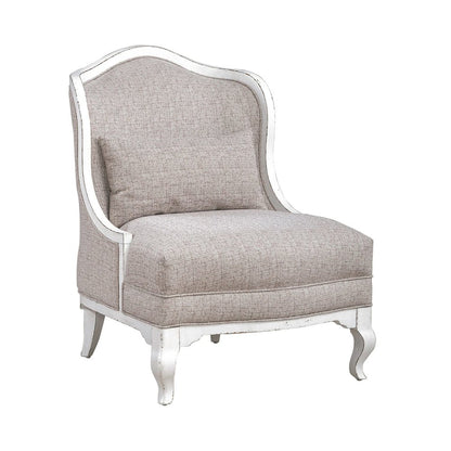 Magnolia Manor Home Accent Chair - Chateau Antique White Wood Frame