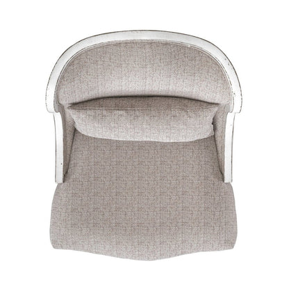 Magnolia Manor Home Accent Chair - Chateau Antique White Wood Frame
