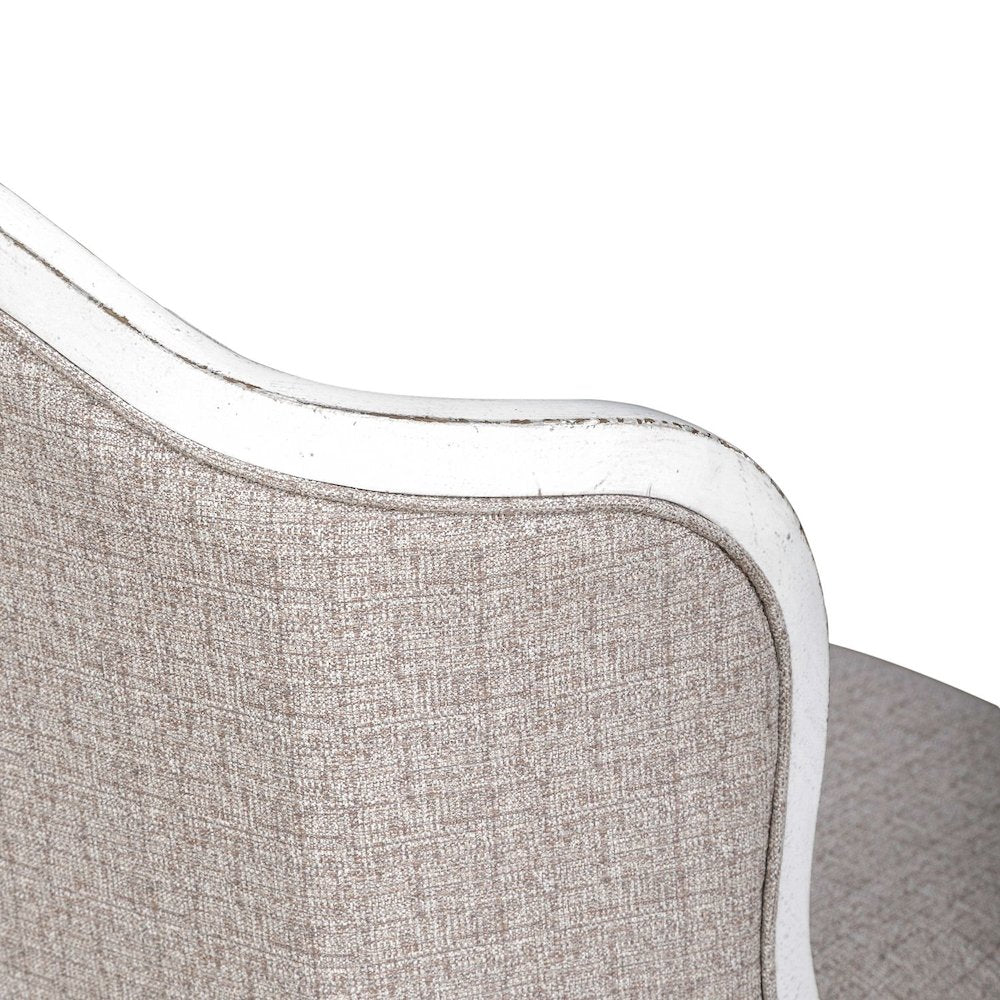 Magnolia Manor Home Accent Chair - Chateau Antique White Wood Frame
