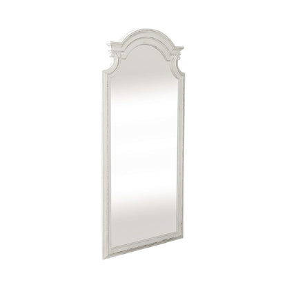 Magnolia Manor Full Length Floor Mirror - Antique White & Weathered Bark Oak