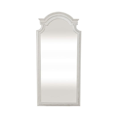 Magnolia Manor Full Length Floor Mirror - Antique White & Weathered Bark Oak