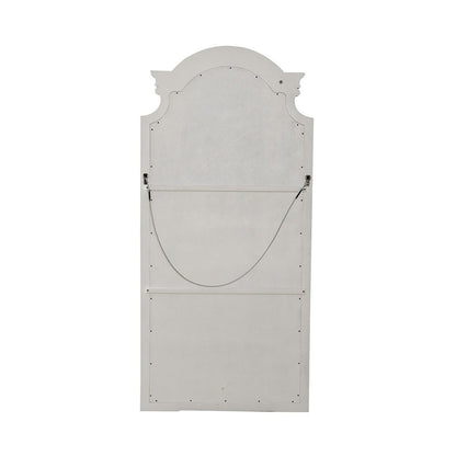 Magnolia Manor Full Length Floor Mirror - Antique White & Weathered Bark Oak