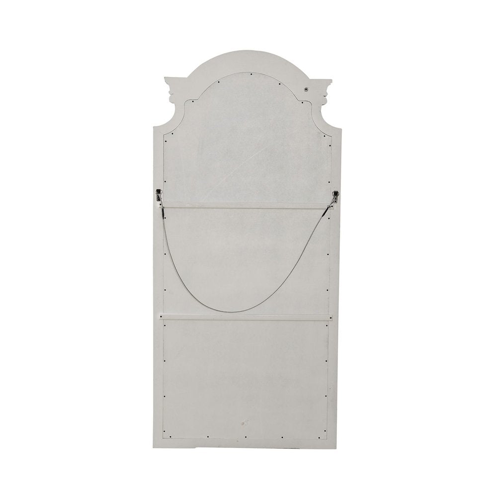 Magnolia Manor Full Length Floor Mirror - Antique White & Weathered Bark Oak