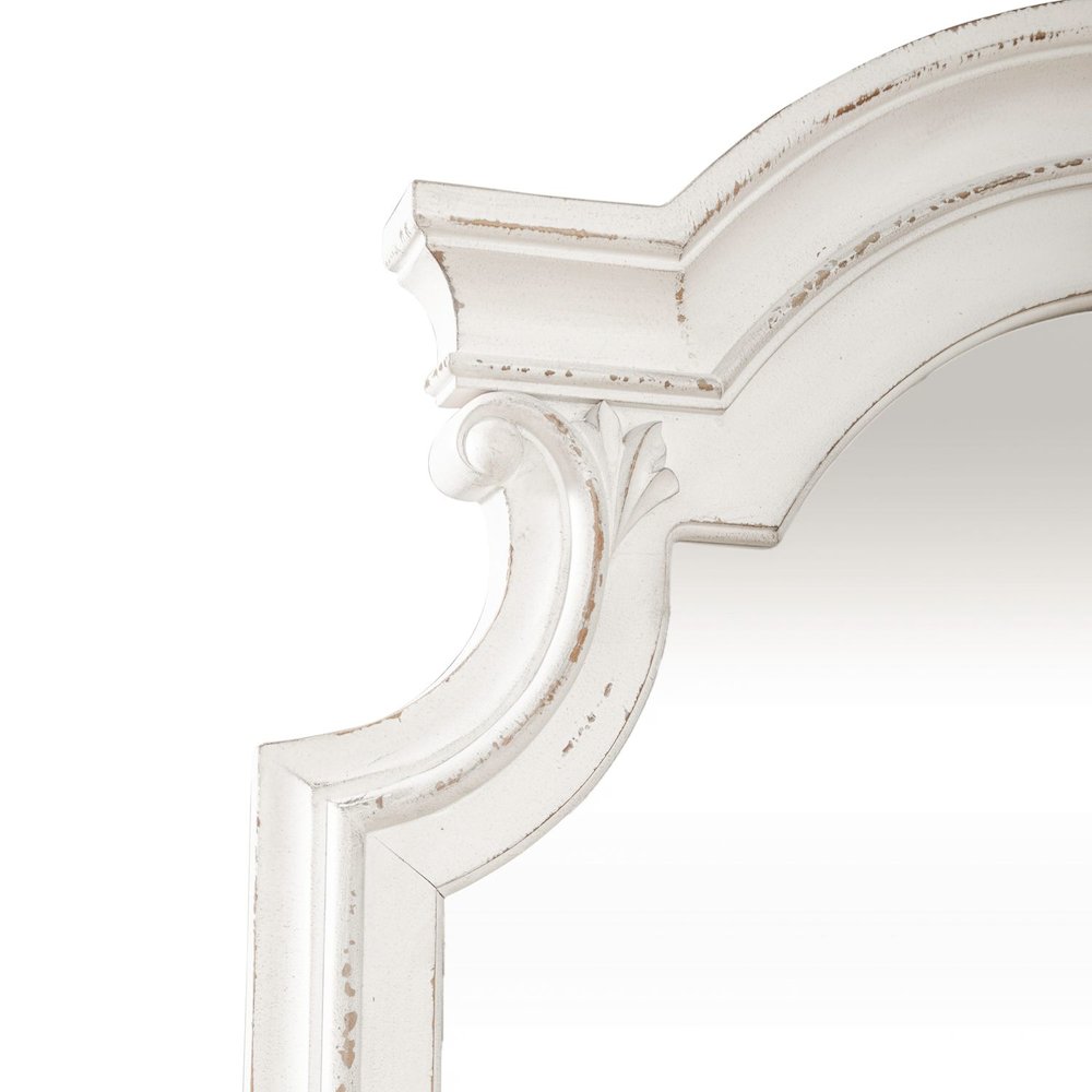 Magnolia Manor Full Length Floor Mirror - Antique White & Weathered Bark Oak