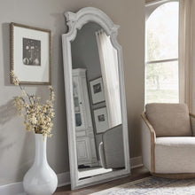 Magnolia Manor Full Length Floor Mirror - Antique White & Weathered Bark Oak