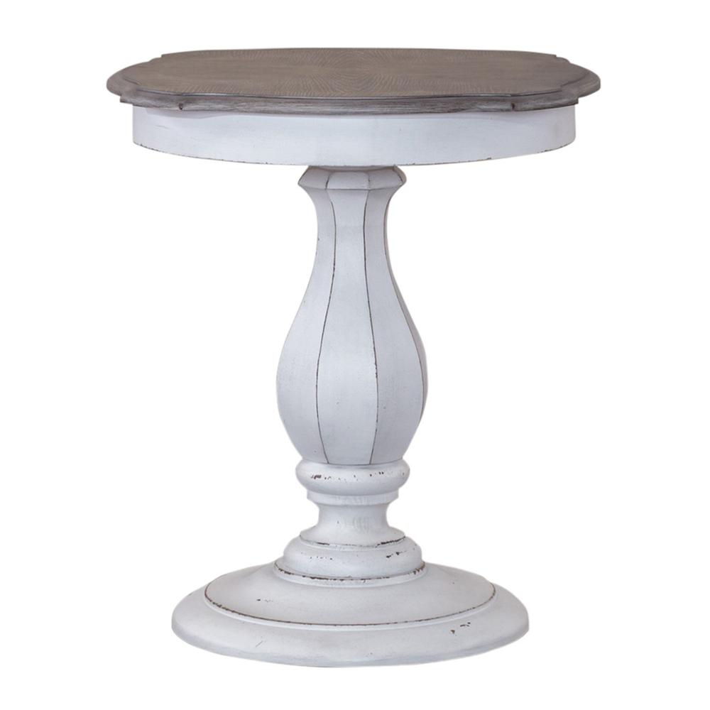 Magnolia Manor Round Accent Table in Antique White