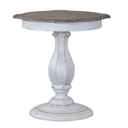 Magnolia Manor Round Accent Table in Antique White