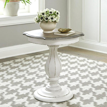 Magnolia Manor Round Accent Table in Antique White