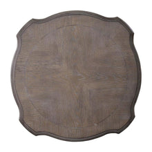 Antique White Accent Table with Round Top, Rustic Side Table Style