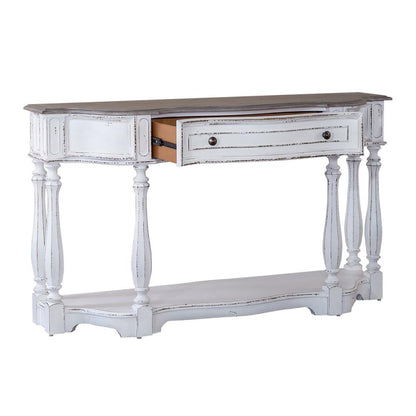 Magnolia Manor 56 Inch Hall Console Table in Antique White