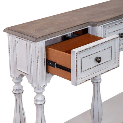 Magnolia Manor 72 Inch Hall Console Table in Antique White