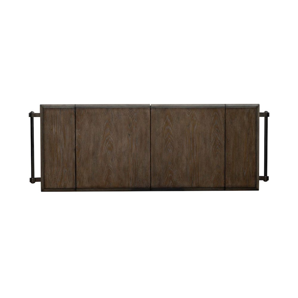 Bar Cart European Home Kitchen Island with Flip Top - Antique White Oak Wood