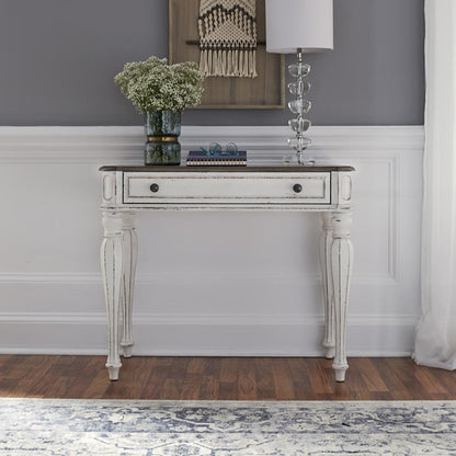Magnolia Manor Accent Vanity Desk/Night Stand in Antique White