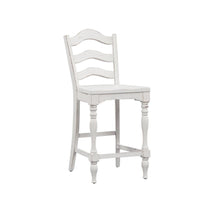Magnolia Manor Ladder Back Counter Chair (RTA)-Set of 2 in Antique White