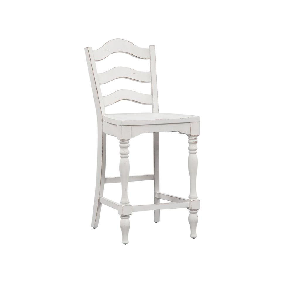 Magnolia Manor Ladder Back Counter Chair (RTA) in Antique White