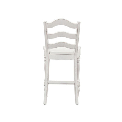 Magnolia Manor Ladder Back Counter Chair (RTA) in Antique White