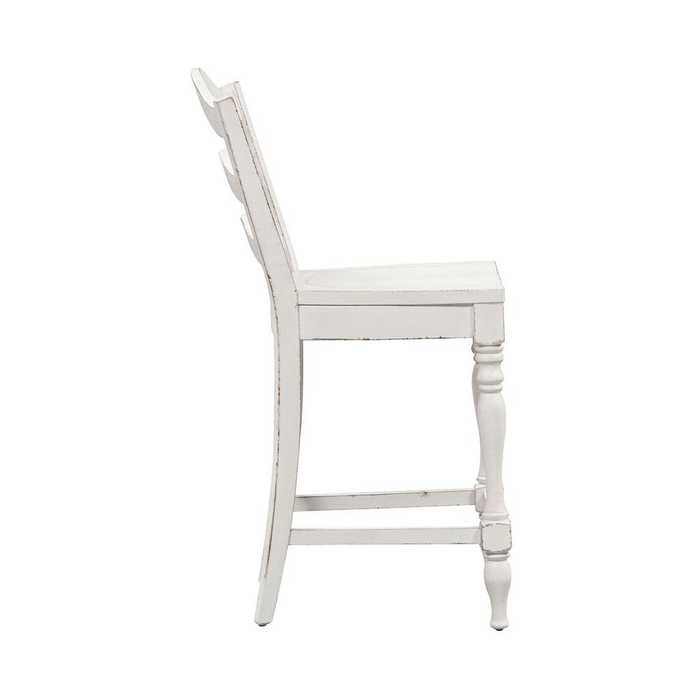 Magnolia Manor Ladder Back Counter Chair (RTA) in Antique White