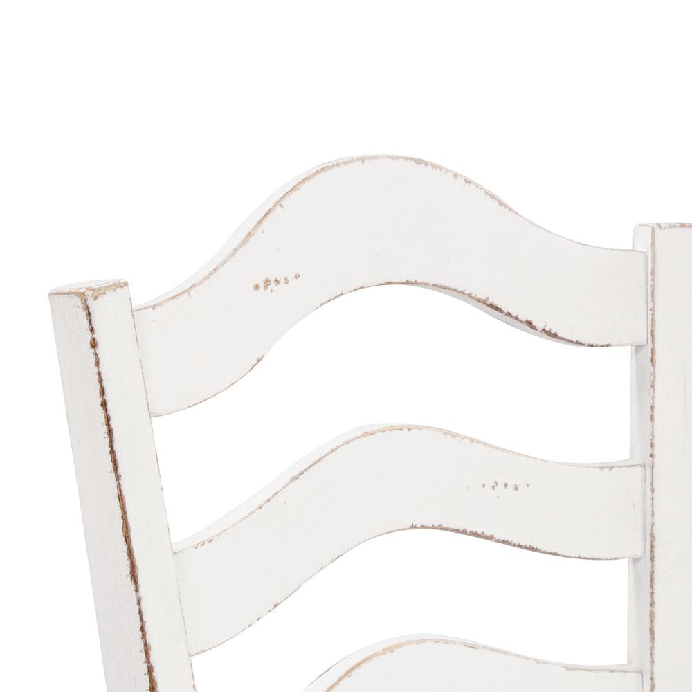 Magnolia Manor Ladder Back Counter Chair (RTA)-Set of 2 in Antique White