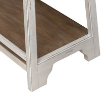 Leaning Pier Ladder Shelf Bookcase Oak Wood Tops 72" Height - Antique White