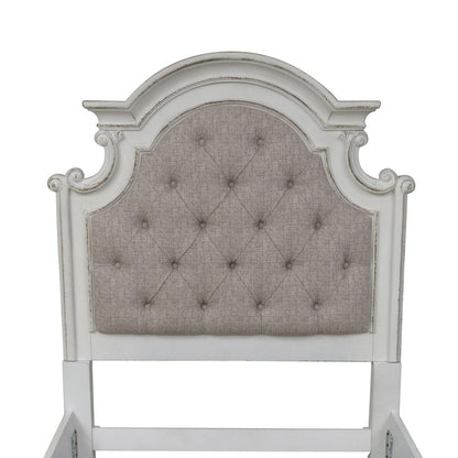 Magnolia Manor Twin Upholstered Panel Headboard in Antique White
