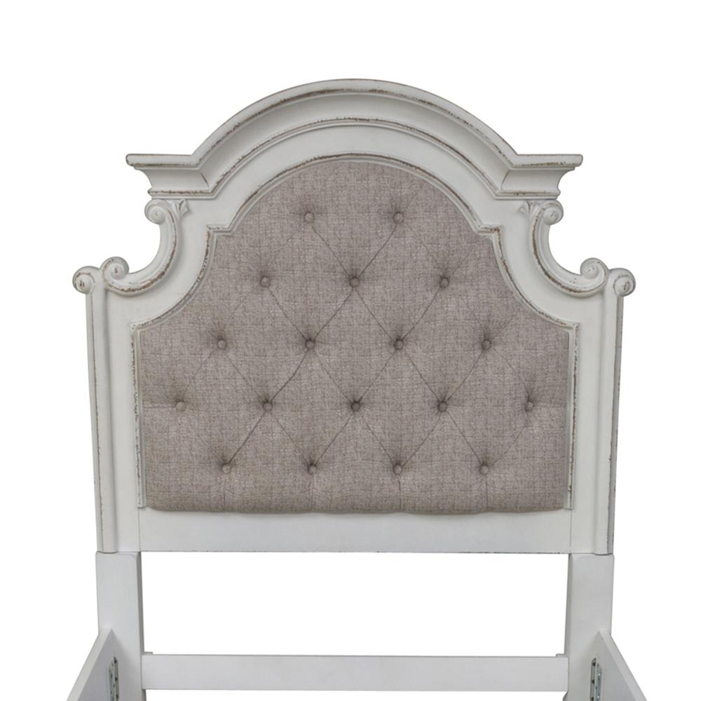 Magnolia Manor Twin Upholstered Panel Headboard in Antique White