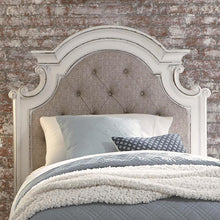 Magnolia Manor Twin Upholstered Panel Headboard in Antique White