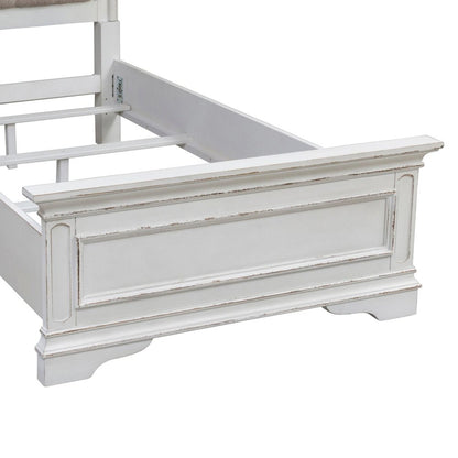 Magnolia Manor Twin Panel Bed Footboard - Antique White & Weathered Bark
