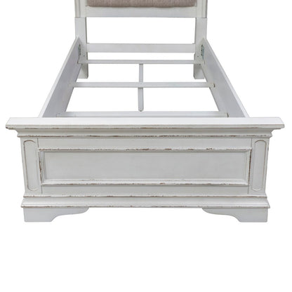 Magnolia Manor Twin Panel Bed Footboard - Antique White & Weathered Bark