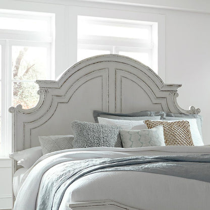 Magnolia Manor King Panel Headboard in Antique White