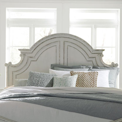 Magnolia Manor King Panel Headboard in Antique White