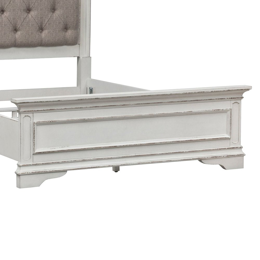 Magnolia Manor Full Panel Bed Footboard - Antique White & Weathered Bark