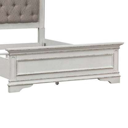 Magnolia Manor Full Panel Bed Footboard - Antique White & Weathered Bark