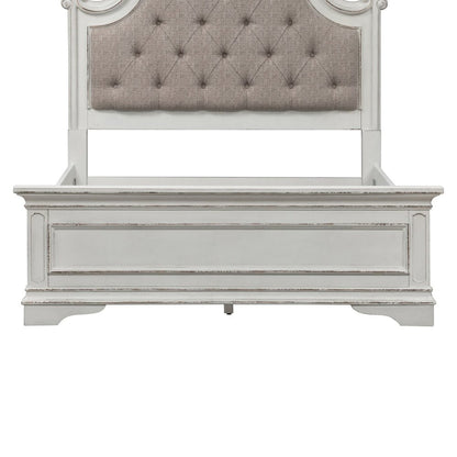 Magnolia Manor Full Panel Bed Footboard - Antique White & Weathered Bark
