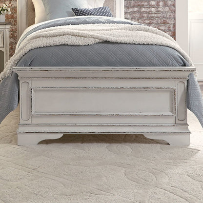 Magnolia Manor Full Panel Bed Footboard - Antique White & Weathered Bark