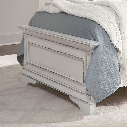 Magnolia Manor Full Panel Bed Footboard - Antique White & Weathered Bark