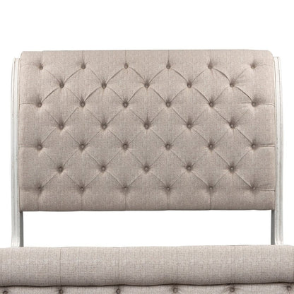 Magnolia Manor Queen Upholstered Sleigh Bed Headboard - Antique White