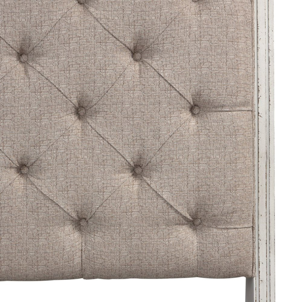 Magnolia Manor Queen Upholstered Sleigh Bed Headboard - Antique White