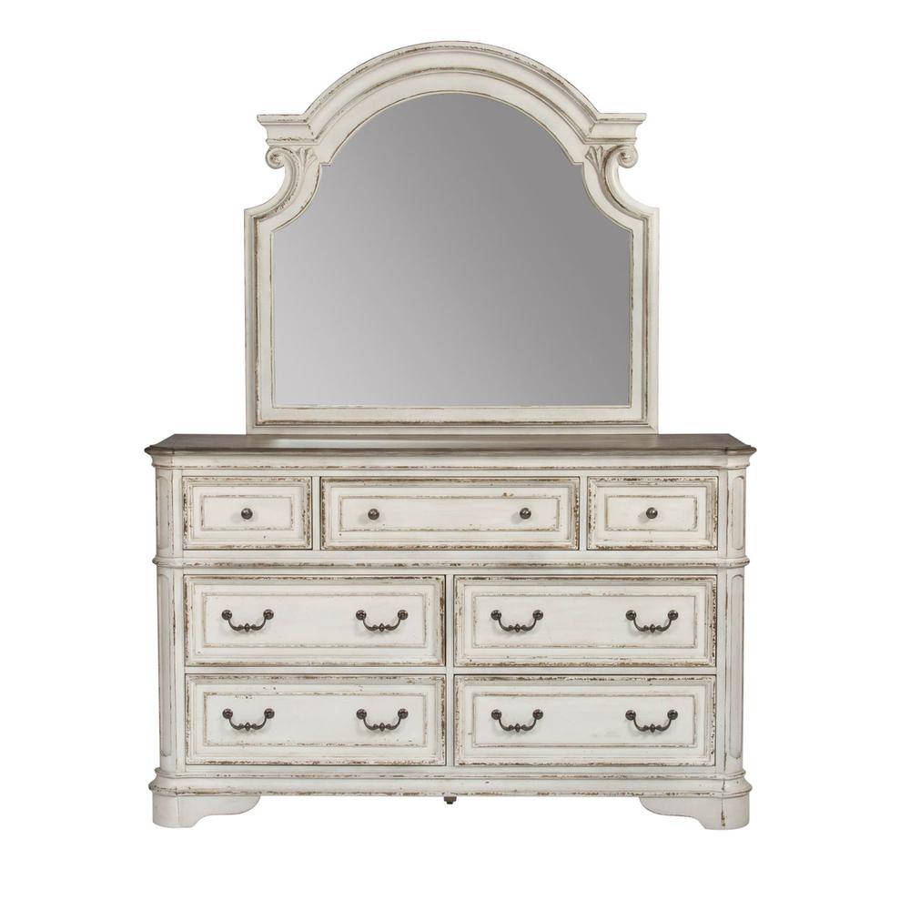 Magnolia Manor 7 Drawer Dresser in Antique White