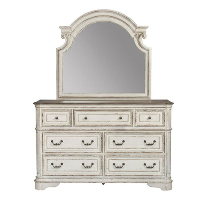 Magnolia Manor 7 Drawer Dresser in Antique White